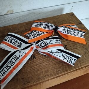 Cheer bows - hair orange black